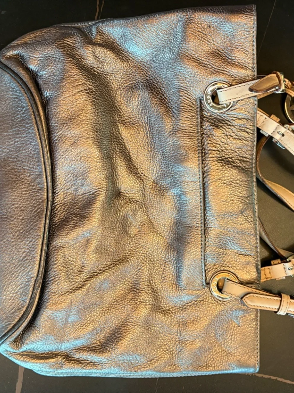 Michael Kors Jet Set Metallic Bronze Leather Tote 38H5XTTT2L Garage Blowout